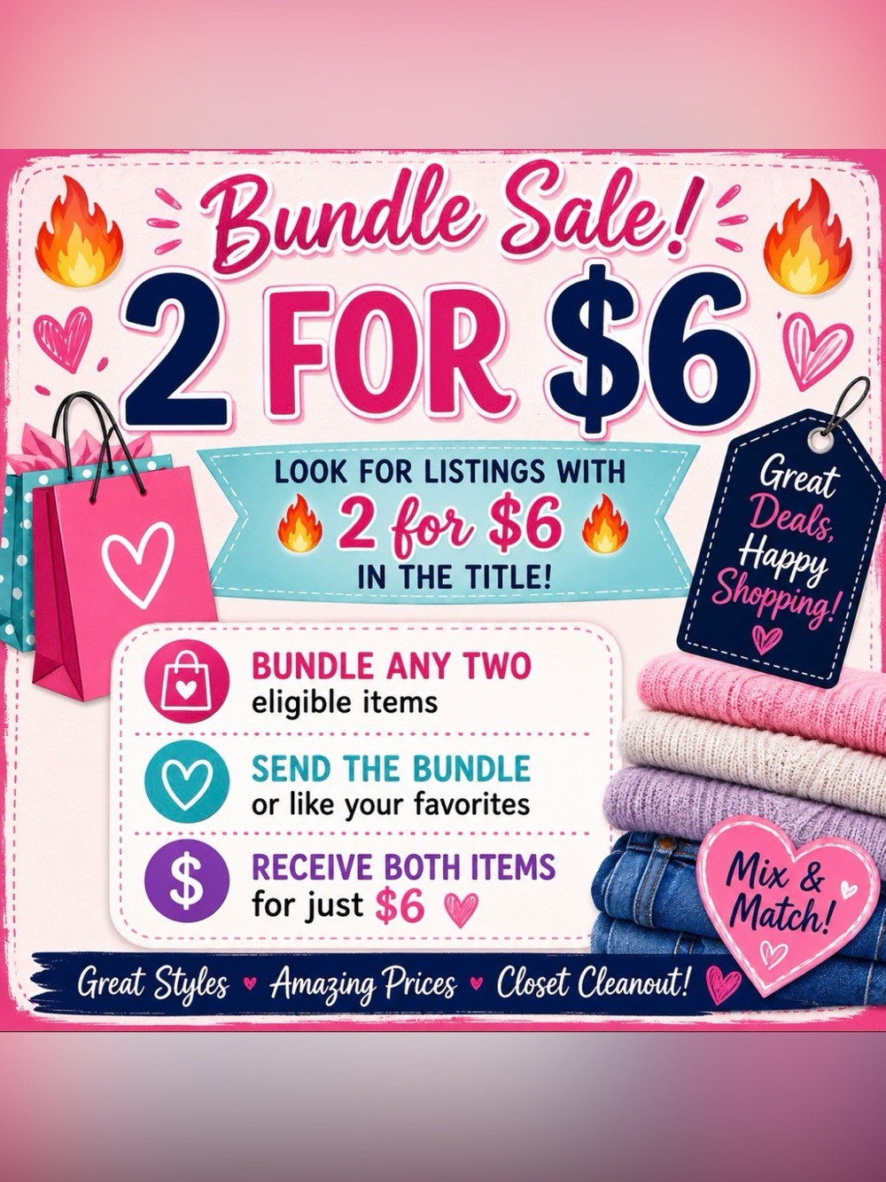 2 for $6 Bundle Sale